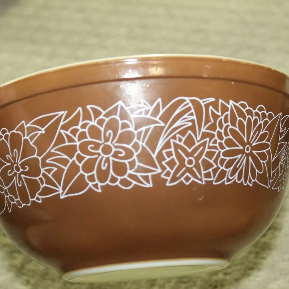 Vintage PYREX Mixing Nesting Bowl Woodland Brown #403 2.5 Liter Replacement EXC!
